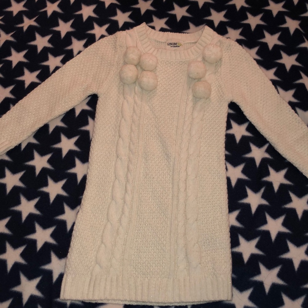 White Pompom dress